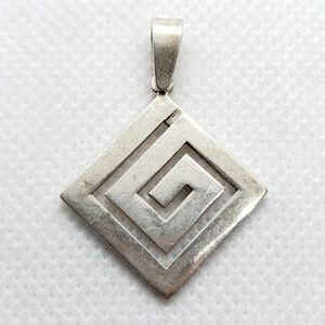 Artisan 925 Silver Tribal Maze Necklace Pendant